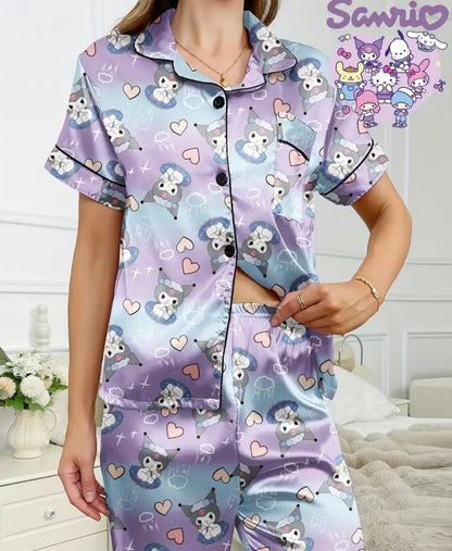 Pijama con pantalón largo lila