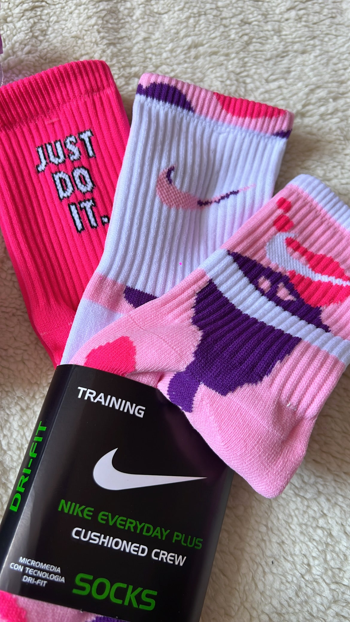 3 pares de calcetines Neón Pink  💖