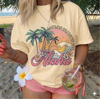Playera Summer Beige UNITALLA🌴🥥🌊🏖️☀️