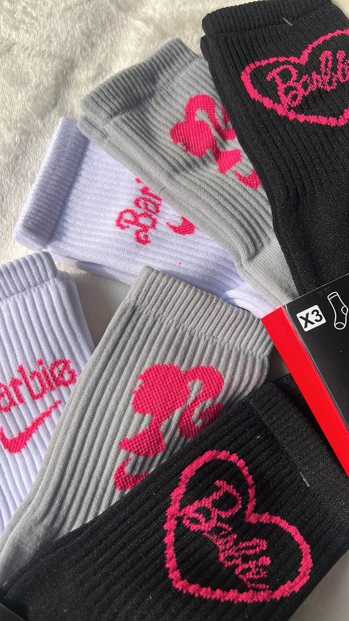 3 pares de calcetines Nike Barbie 💖