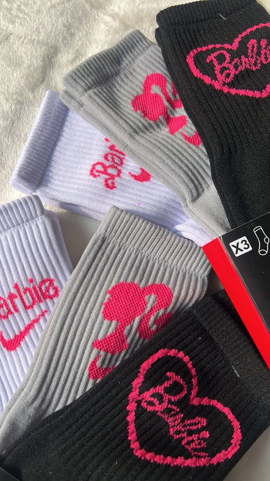 3 pares de calcetines Nike Barbie 💖