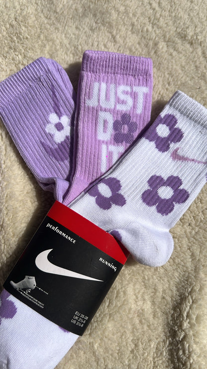 3 pares de calcetines Nike Lila 💜