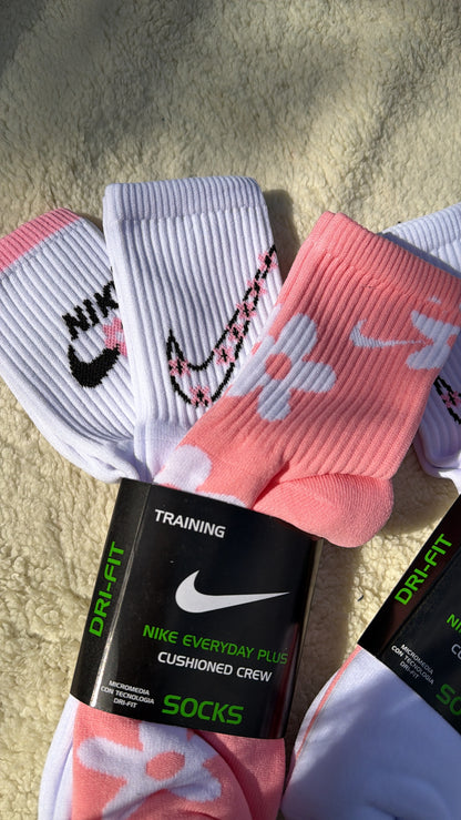 3 pares de calcetines Nike flores pink 🌸