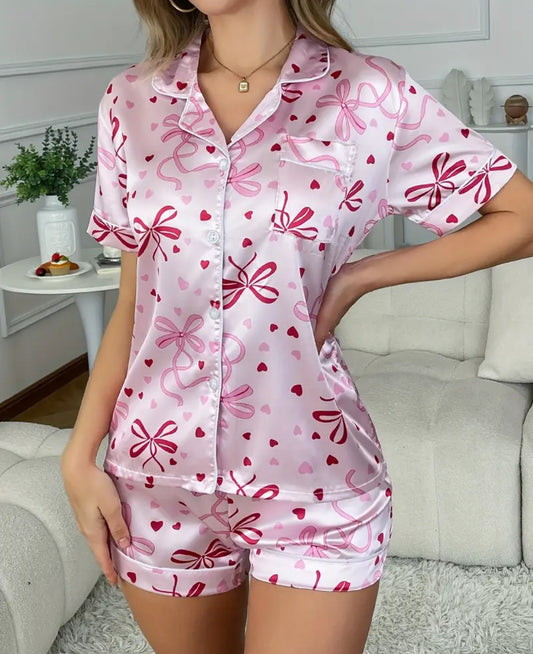 Pijama satin Moños