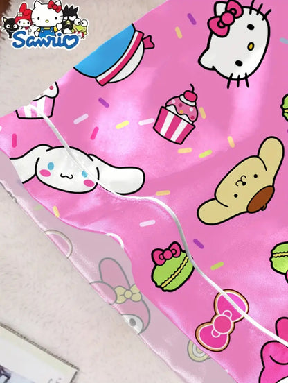 Pijama Satin Rosa Kitty