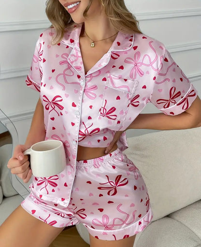 Pijama satin Moños