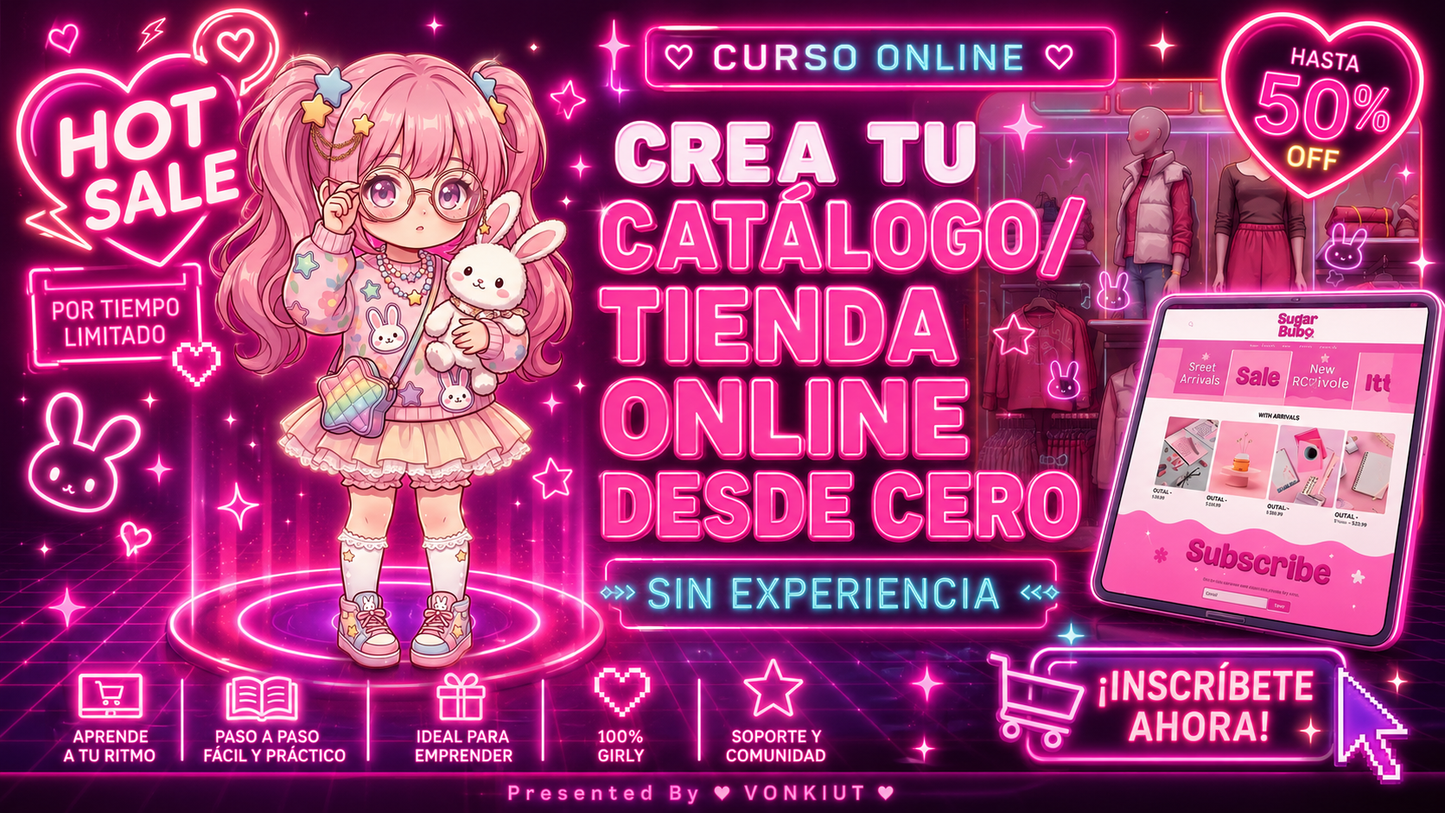 CURSO: Crea tu catálogo tienda online desde cero *Sin experiencia*. ✨