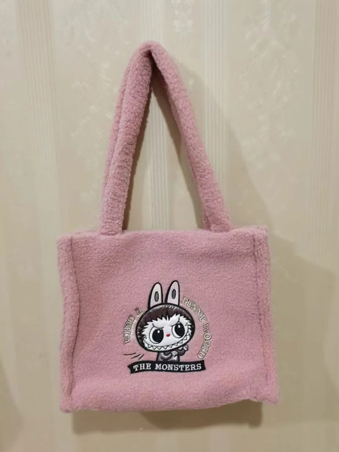 Tote bag Labubu, bolso de gran capacidad con dibujos animados