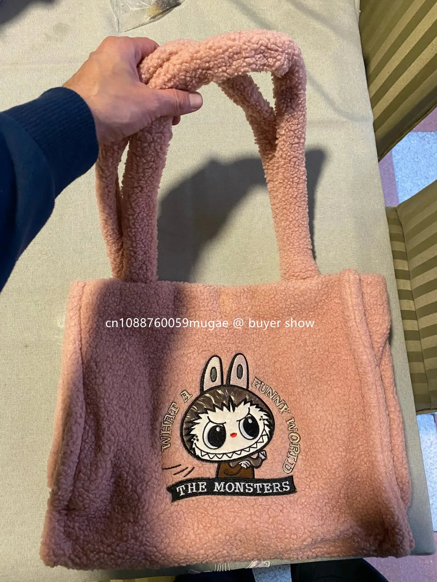 Tote bag Labubu, bolso de gran capacidad con dibujos animados