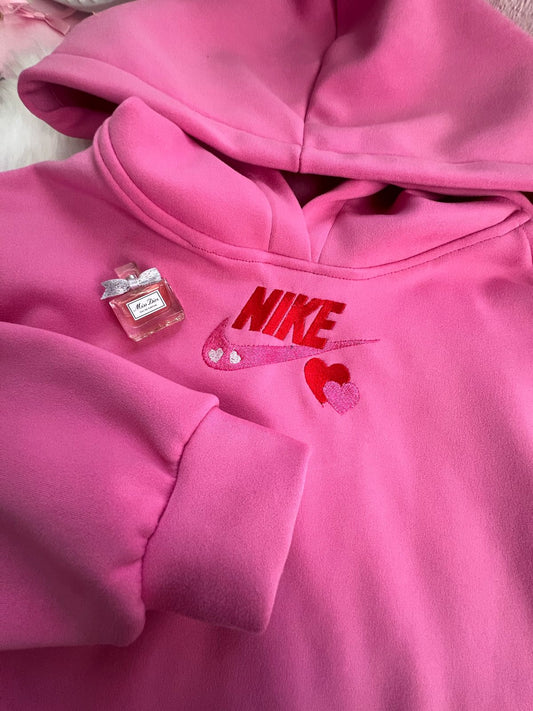 Hoddie nike corazon rosa
