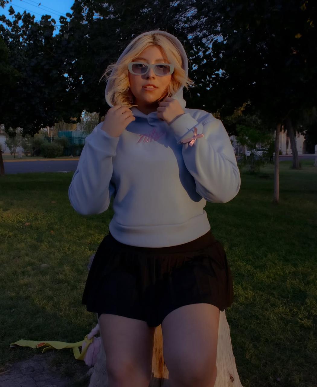 Hoddie moños azul
